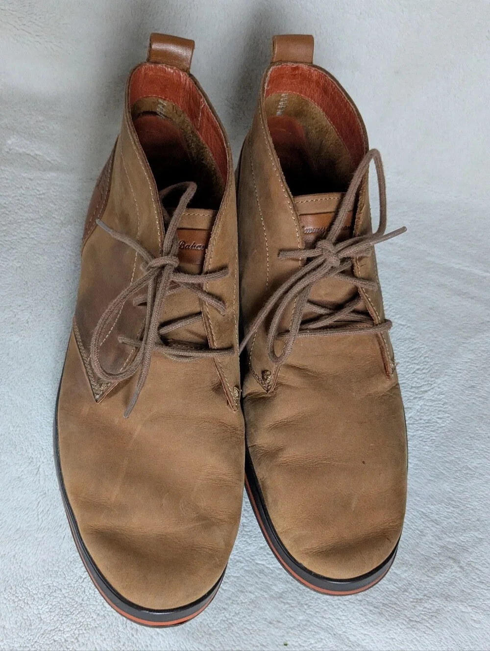 Tommy Bahama Reflexology Riker Tan Chukka Ankle Boots Mens Suede Size 10D